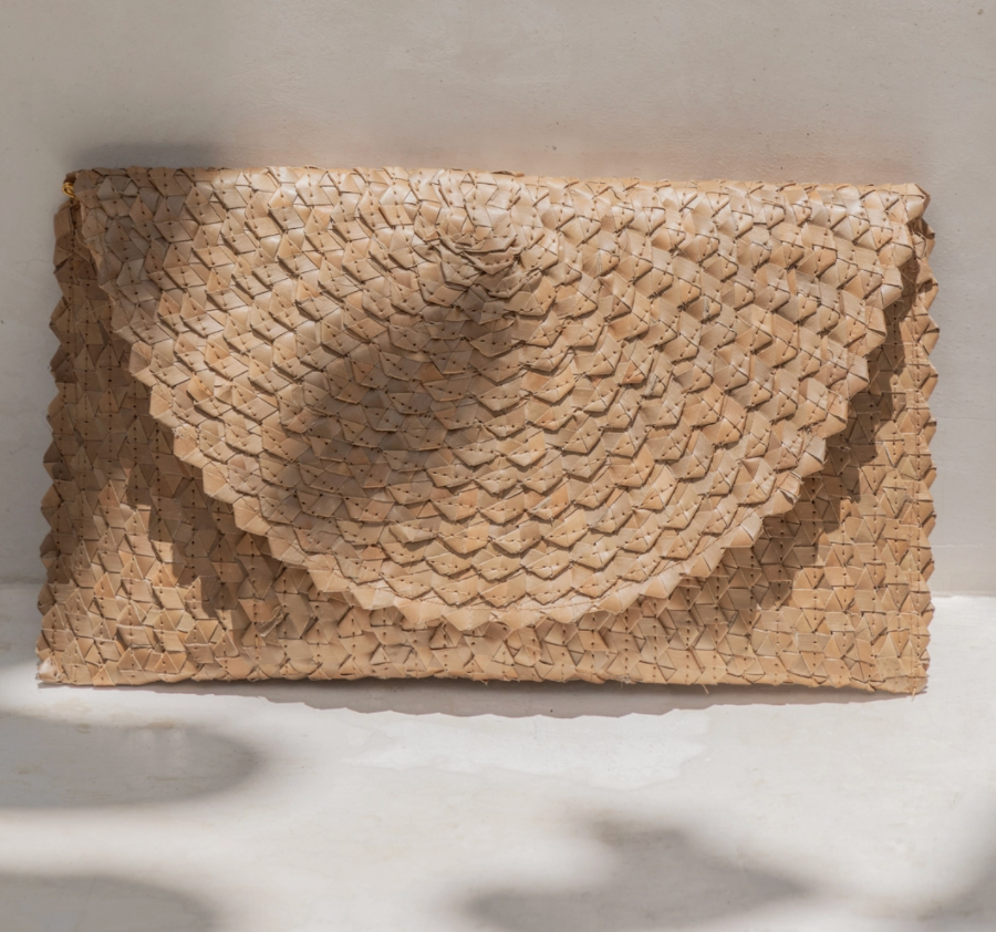 Village Thrive Rattan Clutch